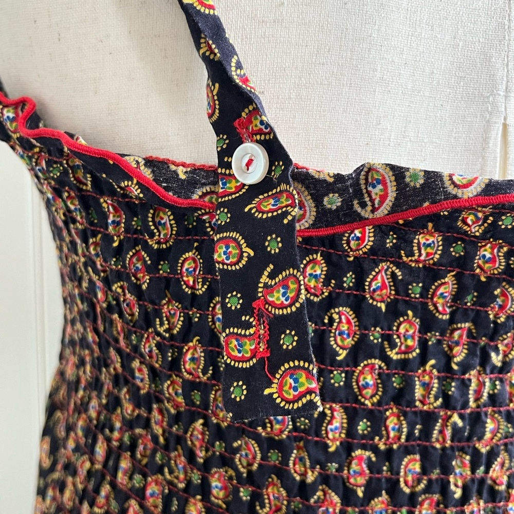 Vintage 70’s Paisley Print Boho Hippie Dress - Picture 5 of 6